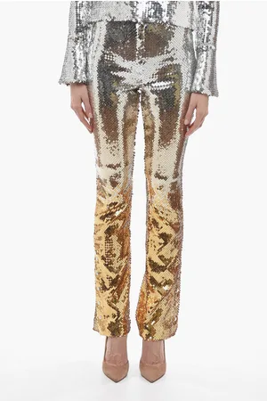 Paco rabanne Degradè Sequined Pants with Buttoned Ankles