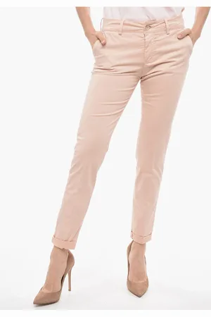 MAISON CLOCHARD URBAN FOREST Cotton MALLARD Chino Pants with Cuffed Hem