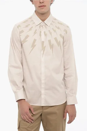 Neil Barrett Loose Fit FAIRISLE THUNDERBOLT Shirt