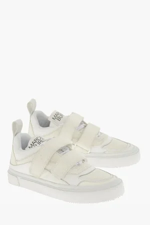 MARCELO BURLON Suede Low Top Sneakers with Touch Strap Closure