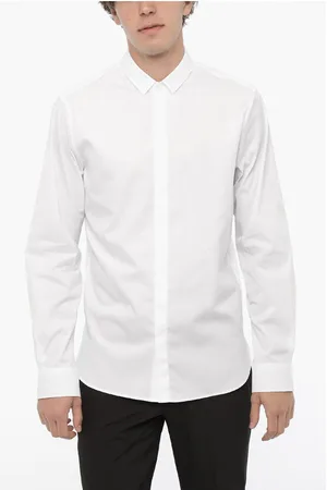 Neil Barrett Slim Fit CUT OUT BOLT Shirt with Hidden Buttoning