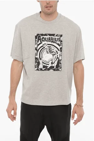 Neil Barrett Printed AQUARIUS THE HUMANITARIAN Crew-neck T-Shirt