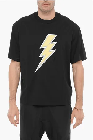 Neil Barrett Slim Fit Crew-neck T-Shirt with Contrasting Detail