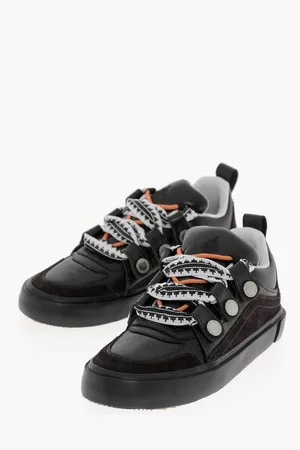 MARCELO BURLON Leather TICINELLA Low Top Sneakers with Maxi Strings