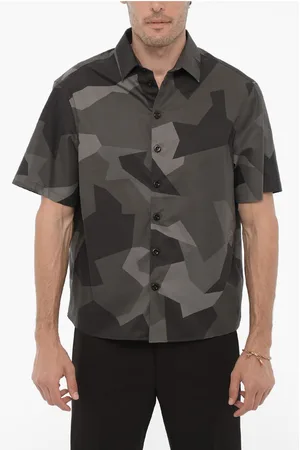 Neil Barrett Short Sleeve Camouflage Boxy Fit Shirt