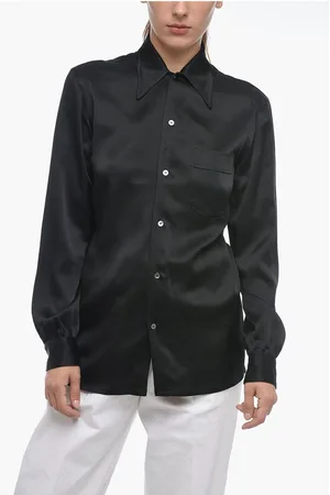 Maison Margiela MM1 Satin Shirt with Spread Collar