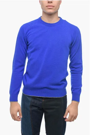 ALTEA Crew Neck ICON Virgin Wool Sweater with Contrasting Patches