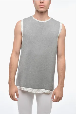 Hed Mayner Sleeveless Lightweight Cotton Crew-neck Sweater