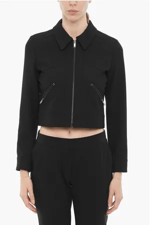 Attic and Barn Solid Color SPACE Lightweight Jacket with Zip Closure