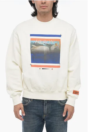 Heron Preston Printed Brushed Cotton Crewneck Sweater