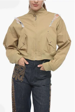UNDERCOVER Bare Back Cotton Bomber Jacket with Cut-outs