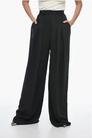 Monot Double-pleated Chiffon Palazzo Pants