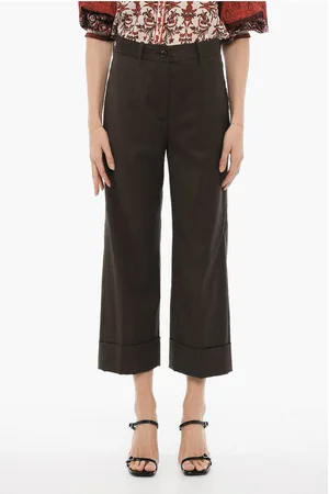 Nine In The Morning Solid Color MINA Pants with Cuffed Hem
