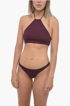 The Attico Solid Color Halterneck Bikini