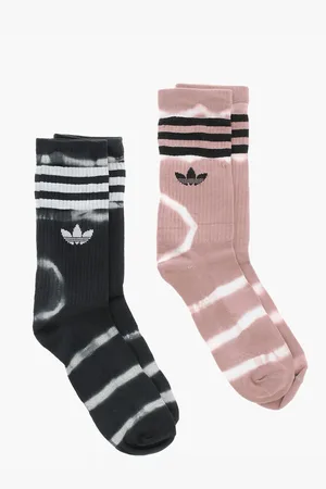 adidas Set of 2 Acid Wash Effect Socks with Embroidered Logo