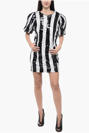 ROTATE Sequined KATIE Dress with Puffed Sleeves