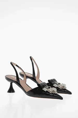 RODO Pointed Sandals With Rhinestones Detail Heel 6 cm