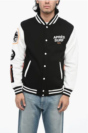 APRÈS SURF Fleece Bomber with Contrasting Detail and Flocked Print