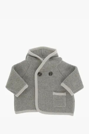 DOUUOD Solid Color Knitted Coat with Hood