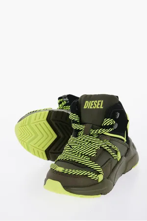 Diesel Fabric S-MILLENIUM High Top Sneakers with Fluo Laces