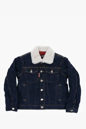 Dsquared2 Denim Jacket with Vegan Fur