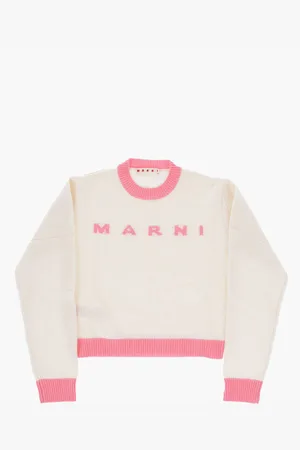 Marni To-Tone Wool and Cashmere Crew-neck Sweater