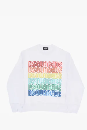 Dsquared2 Cotton RELAX Crew Neck Sweatshirt with Front Logo