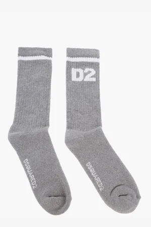 Dsquared2 Solid Color Socks with Contrasting Logo