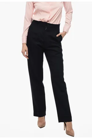 Maison Margiela Pleated High-Waisted Wool Pants