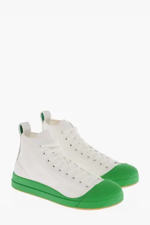 Bottega Veneta Canvas VULCAN High-Top Sneakers with Rubberized Toe