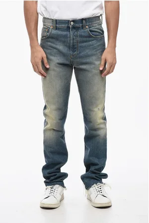 Gucci Skinny Fit Vintage Wash Denims with Fringed Hem 16cm