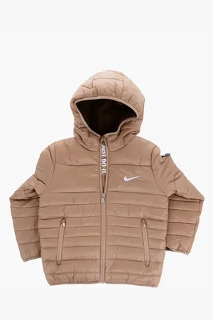 Nike Solid Color Padded Jacket with Fleeced-Inner
