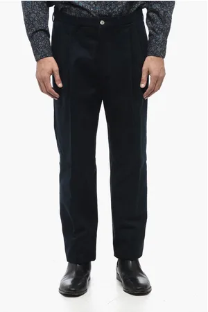 Biagio Santaniello Cotton CLARK Double Pleat Pants