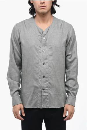 SALVATORE PICCOLO Asymmetrical Cut Shirt with V-Neck