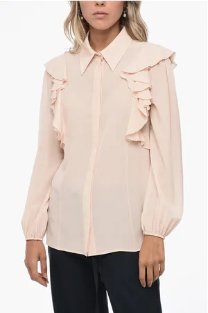 Chloé Ruffled Sleeve Silk Shirt