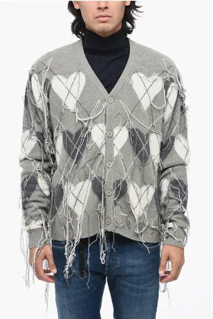 Charles Jeffrey Loverboy Argyle Motif V-neck Cardigan