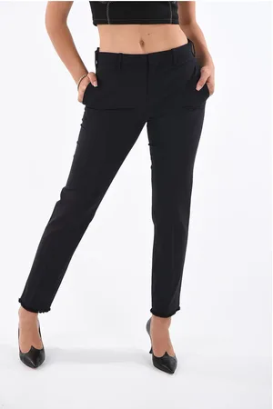Neil Barrett 40 IT Dark Blue Straight Pants Slim Fit Regular Rise