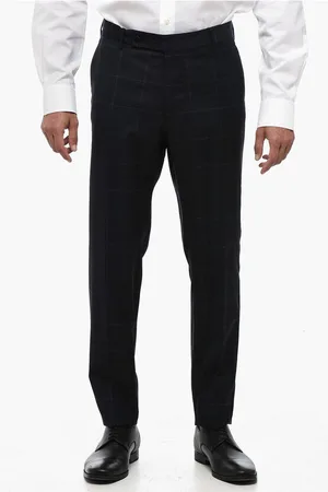 Berwich Virgin Wool Checked Pants
