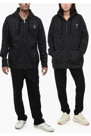 Hydrogen Animal Patterned Fleeced Cotton UNISEX Sweatshirt with Hood