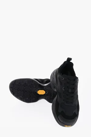 Neil Barrett CROQUIS Mesh and Suede Solid Color Low-Top Sneakers