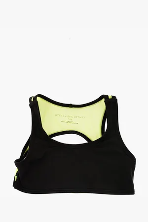 Stella McCartney Two-Tone Active Top with Cut-Out Detail