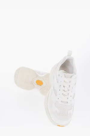 Neil Barrett CROQUIS Mesh and Suede Solid Color Low-Top Sneakers