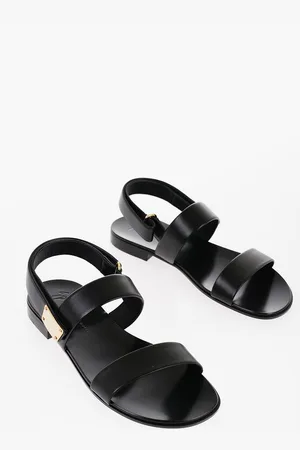 Giuseppe Zanotti Leather Sandals with Golden Detail