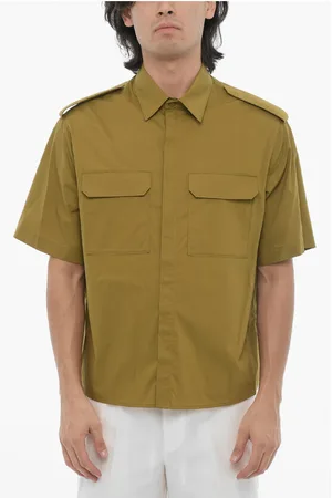 Neil Barrett Short Sleeved Loose Fit Shirt with Double Breast Pocket