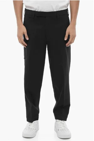 Neil Barrett Solid Color Slim Fit Chino Pants with Adjustable Ankle