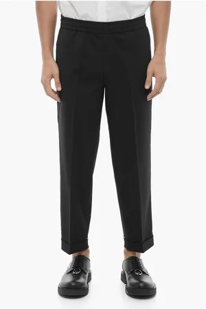 Neil Barrett Pantaloni REM Slim Fit a Vita Bassa con Elastico in Vita