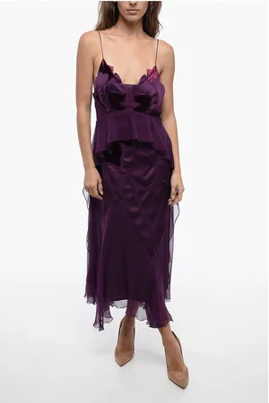 Alberta Ferretti Chiffon Sleeping-Dress with Applicated Motif