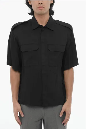 Neil Barrett Short Sleeved Loose Fit Shirt with Double Breast Pocket