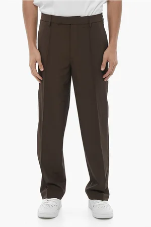 Neil Barrett Straight Leg Slim Fit Pintuck Pants