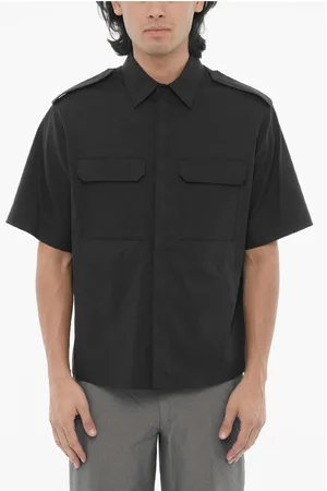 Neil Barrett Short Sleeved Loose Fit Shirt with Double Breast Pocket